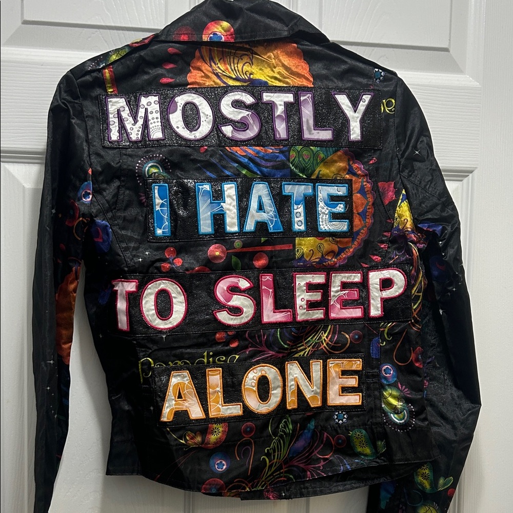 ART Colorful Graphic Moto Jacket - Picture 2 of 5
